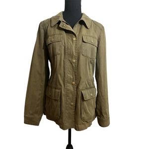 Talbots Rugged Brown Olive Green Jacket SZ M
